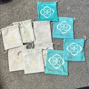 Kendra Scott Jewelry Pouches - Teal and Light Gray-10